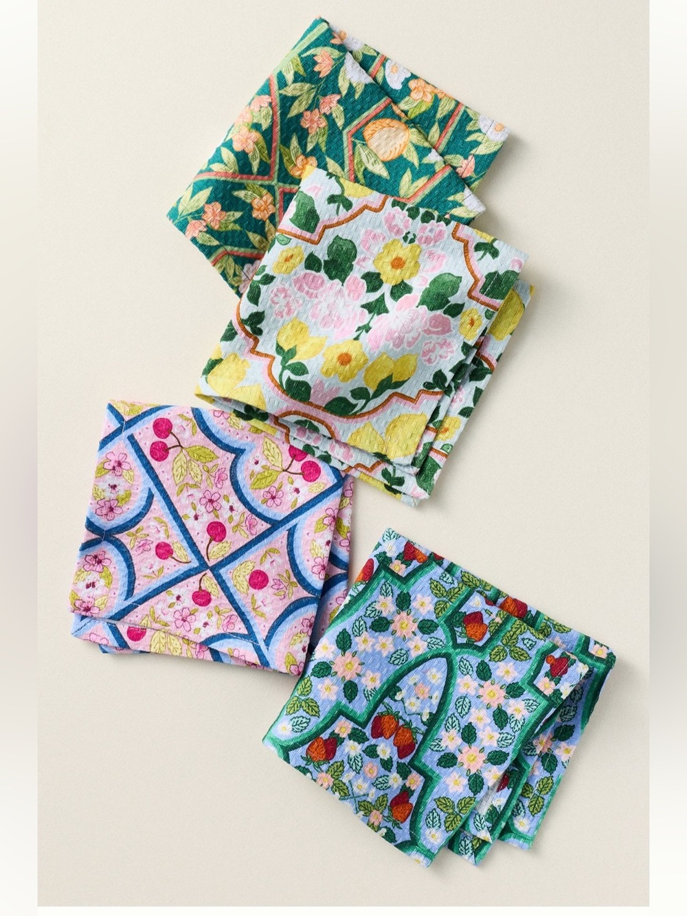 Anthropologie Zeta Dishcloths, Set of 4